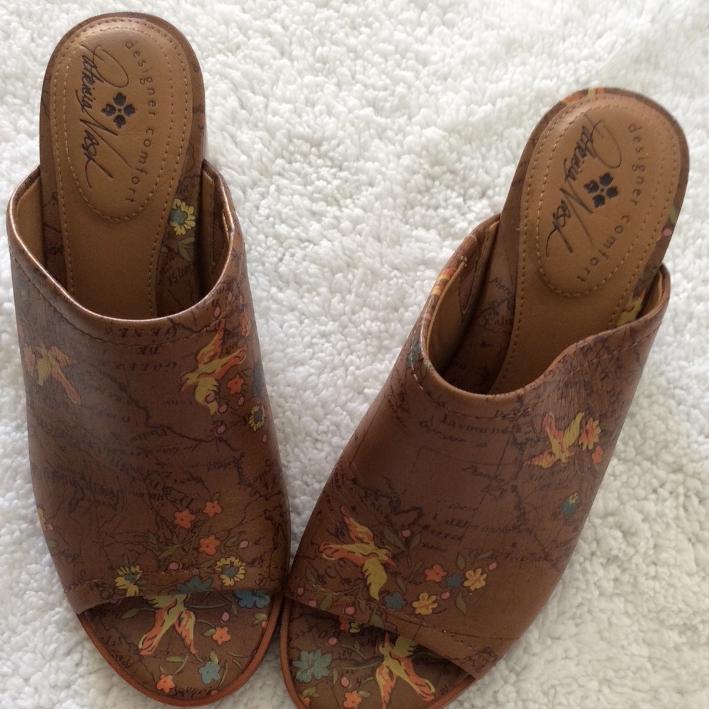 Patricia Nash floral map Ottavia heels